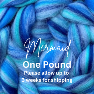 Day 2 of the 12 Days of Christmas! MERMAID 23 micron Merino Blend  - One Ounce or One Pound - Select your choice below