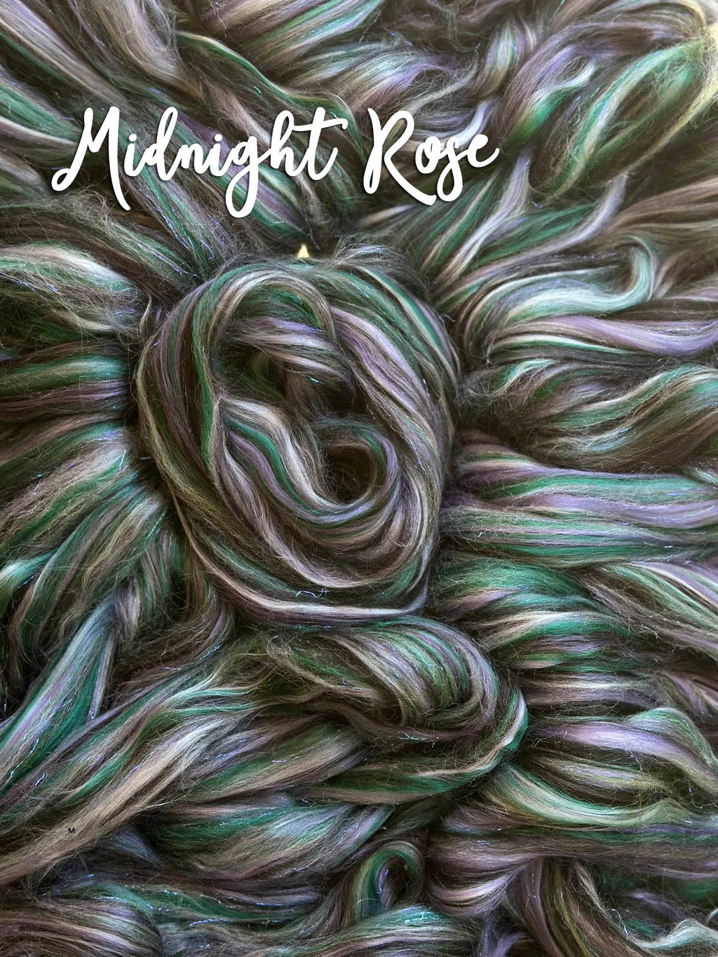 NEW BLEND!  Midnight Rose  30% off 8 ounce pack - 60/30/10 Bamboo Rayon/Corriedale/Stellina per pound **please give up to three weeks for shipping** (Copy)