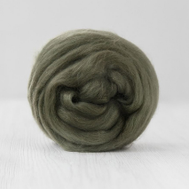 75% Merino/25% Mohair combed top blend MOSS - DHG  - 1 ounce - m