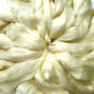 MOTHER OF MOONS  Polwarth/yellow eri silk custom blend - one ounce