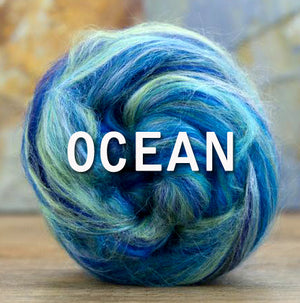 OCEAN 23 Micron merino/tussah silk 70/30 blend - ONE POUND PRE-ORDER - please give up to 3 weeks for shipping of pre-order fibers (Copy)