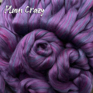 PLUM CRAZY - custom milled blend - 100% Corriedale - 40% off by the ounce - pre-order