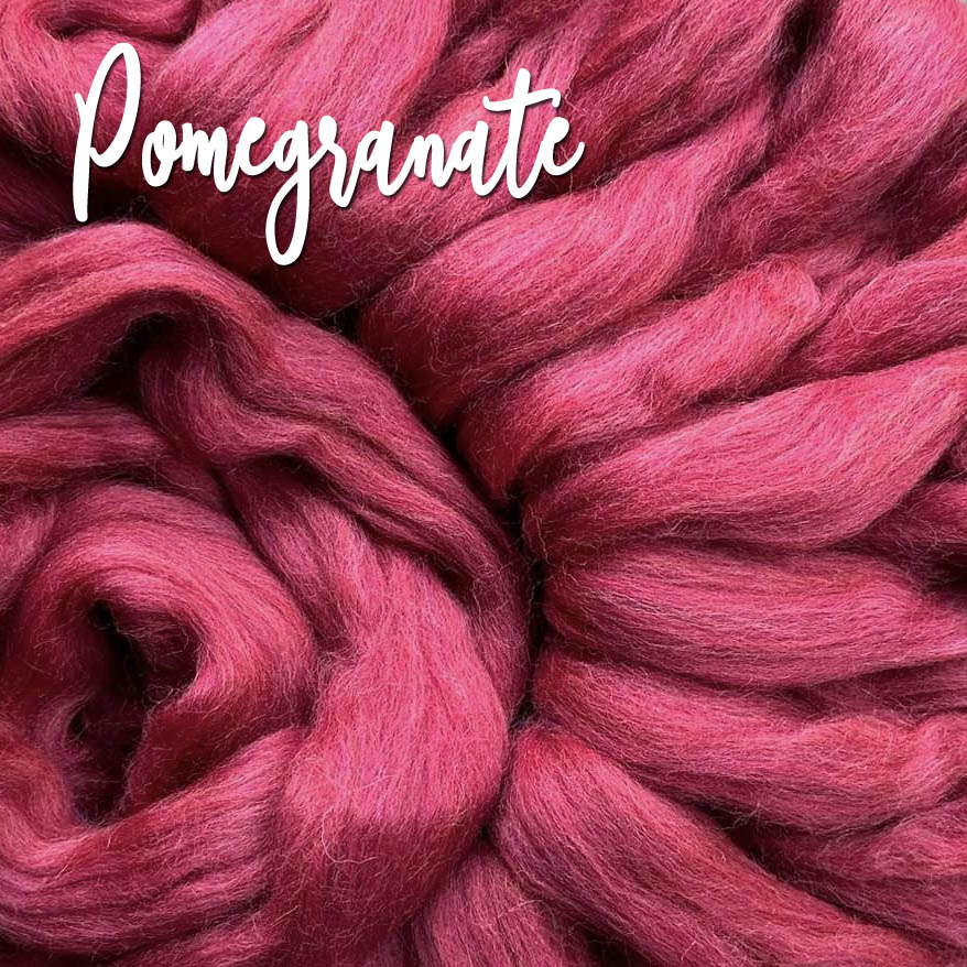 POMEGRANATE - recycled wool - 4 ounce pack - C