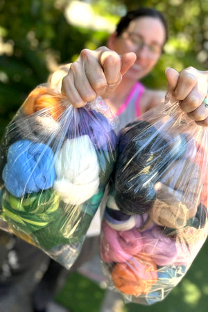 Mystery Mixed Combed Top Grab Bag 50% off! -  ONE FULL POUND - j