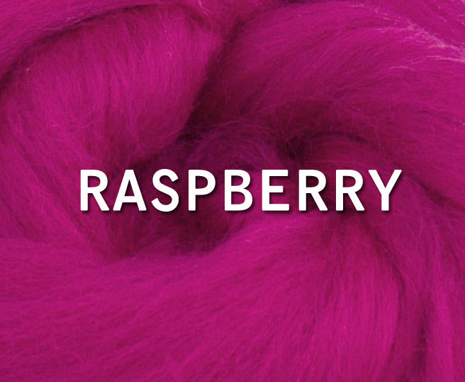 23 micron Merino RASPBERRY /SHADE OF /MAGENTA - BY THE OUNCE - M