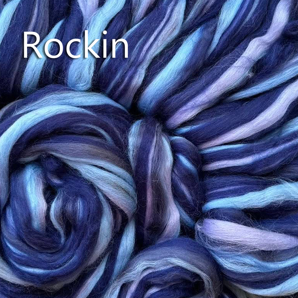 ROCKIN - 23 micron Merino blend in stock  by the ounce -j