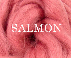 Corriedale SALMON  by the ounce in stock - m
