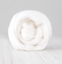 75% Merino/25% Mohair combed top SNOW - DHG - 1 ounce  - m