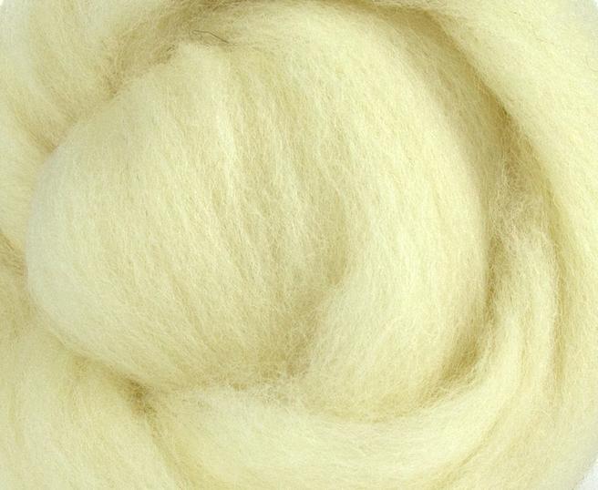 SOUTHDOWN (heritage breed) -  White Combed Top - 4 ounces in stock