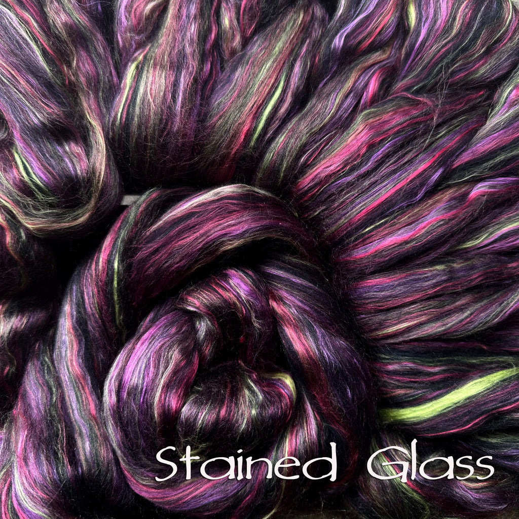 STAINED GLASS - 18 micron merino/Mulberry silk 1 ounce - M