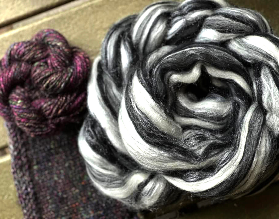 STAR STRUCK- 23  micron Merino/white bamboo rayon  - by the ounce - M