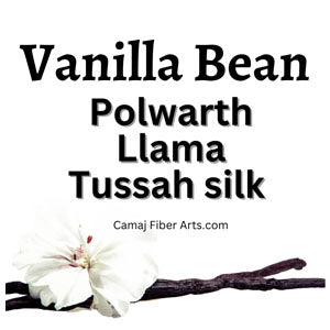VANILLA BEAN Polwarth, Llama, and Tussah Silk Blend Combed Top!  4 Ounces - Sold by Jessica