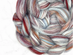 NEW BLEND!  SUNDOWN- 70/30 23 micron Merino/tussah silk blend - 35% off 4-ounce introductory try it now pack
