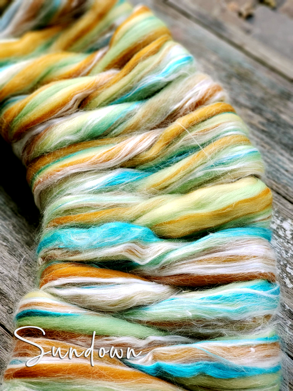 SUNDOWN  ON THE BEACH Merino, Pineapple and Mulberry Silk Blend Top - 1 pound - group pre-order