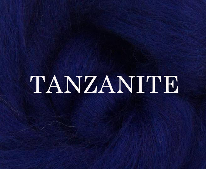 Corriedale TANZENITE  by the ounce in stock - m