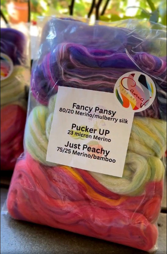 FANCY PANSY, PUCKER UP, JUST PEACHY SAMPLER - 4 ounce pack - sold by Carissa