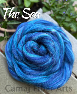 THE SEA 100% cheviot combed top - BY THE POUND PRE-ORDEER ** give up to three weeks for shipping**