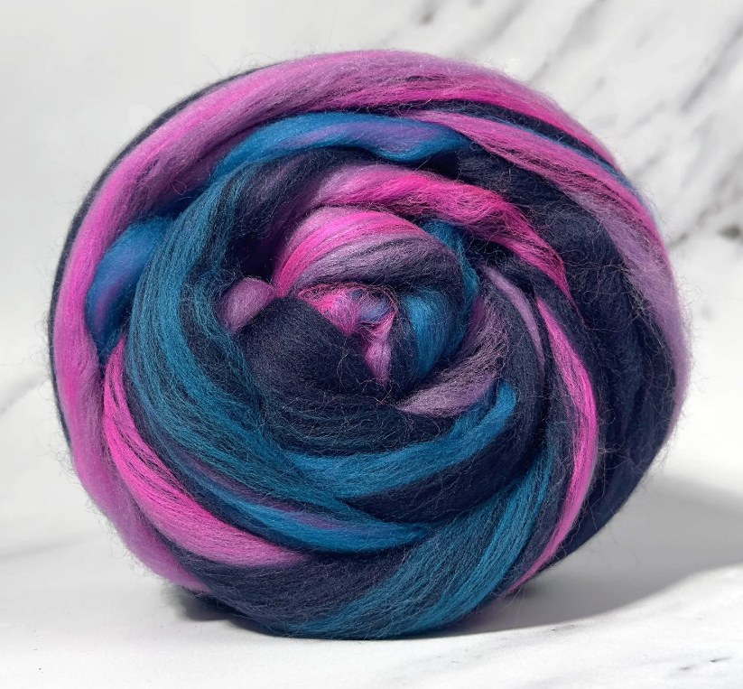 NEW BLEND ALERT! Black Lights 100% 23 micron Merino blend - by the ounce in stock - J