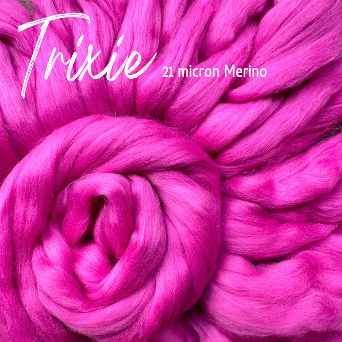 *** NEW COLOR JUST IN!    TRIXIE -  21  micron Merino  1 ounce - m