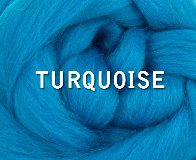 23 mic Merino TURQUOISE/CYAN - by the ounce - M