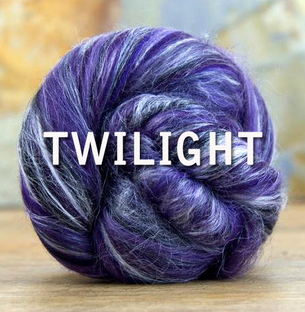 TWILIGHT  23 Micron merino/tussah silk 70/30 blend - ONE POUND PRE-ORDER - please give up to 3 weeks for shipping of pre-order fibers