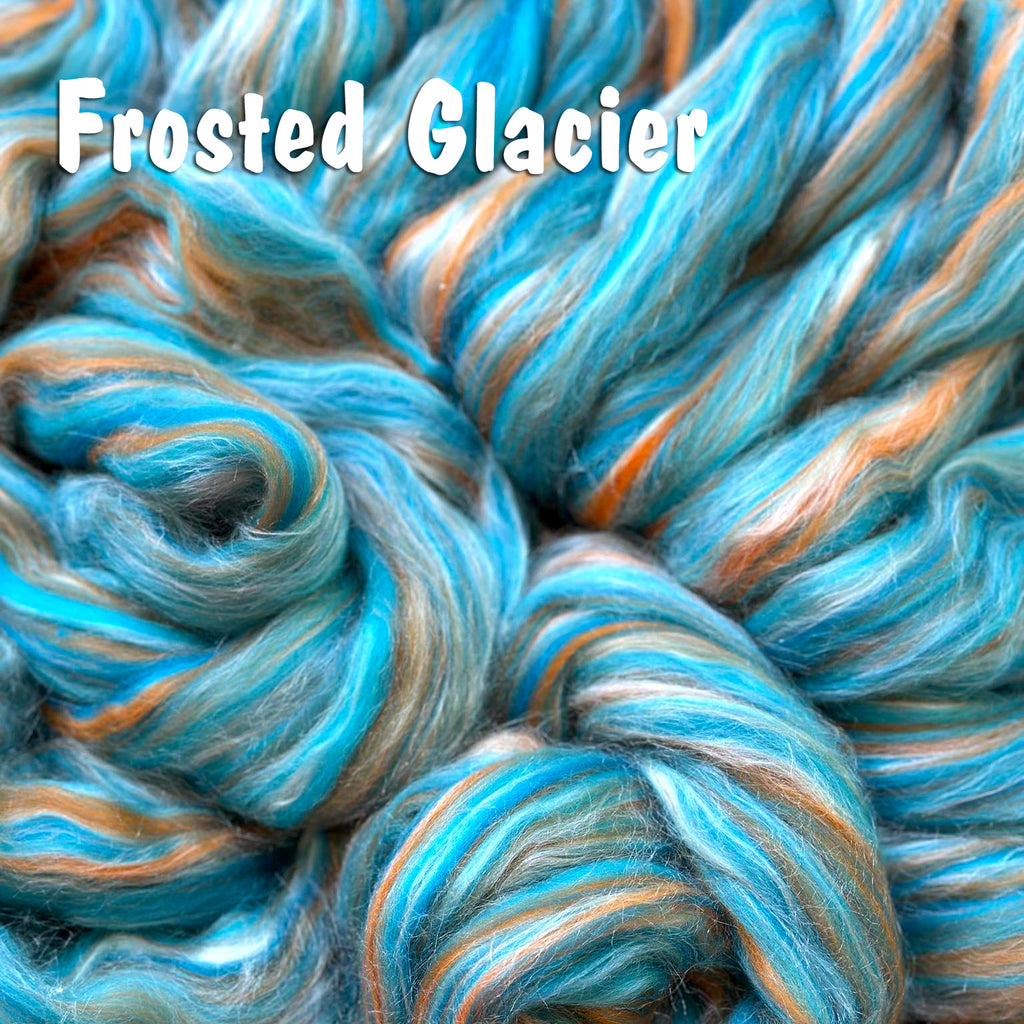 FROSTED GLACIER - 90% Merino, 10% Tussah Silk - by the ounce - IN STOCK  - j