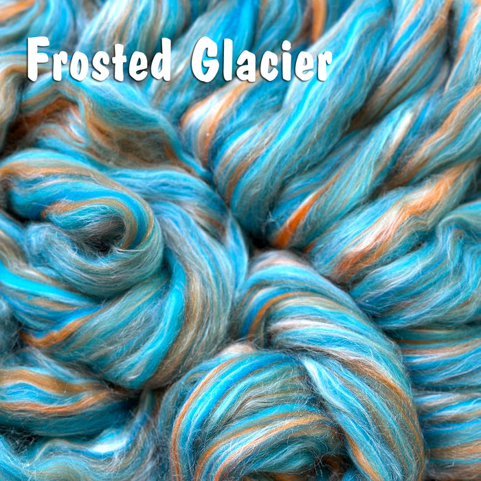 FROSTED GLACIER - 90% Merino, 10% Tussah Silk - by the ounce - IN STOCK  - j