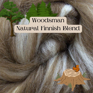 FINNISH Natural Blend Combed Top - WOODSMAN  - ONE POUND - GROUP ORDER