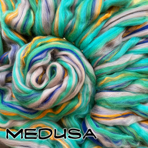 NEW ARRIVAL!  MEDUSA - 75/25 23 micron Merino/bamboo rayon combed top  -  1 ounce -J