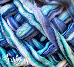 NEW ARRIVAL!  SURF'S UP - 23 micron merino combed top ONE POUND PRE-ORDER - PLEASE GIVE UP TO 3 WEEKS FOR SHIPPING