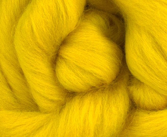 YELLOW - Corriedale by the ounce in stock - m