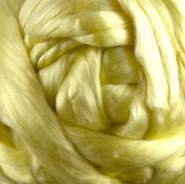 YELLOW ERI PEACE SILK  combed top - one pound  - GROUP SALE *please give up to 3 weeks for delivery*