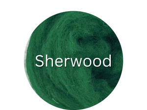 BUY TWO OUNCES GET ONE FREE! Corriedale Carded Sliver SHERWOOD - Great for needle felters or woolen spinners - - j