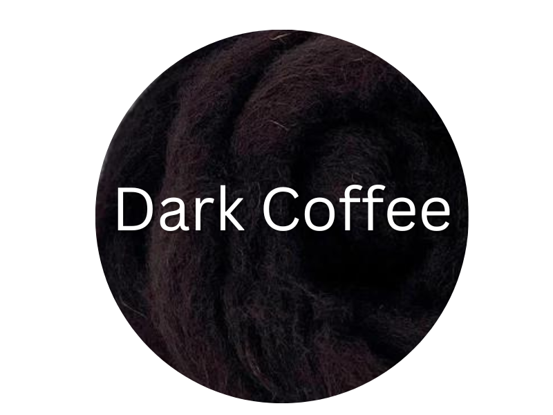 Corriedale carded sliver  DARK COFFEE - great for needle felters or woolen spinners - GROUP SALE - ONE POUND **PLEASE GIVE 2 TO 3 WEEKS FOR SHIPPING