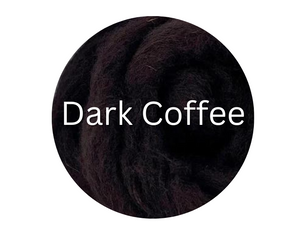 Corriedale carded sliver  DARK COFFEE - great for needle felters or woolen spinners - GROUP SALE - ONE POUND **PLEASE GIVE 2 TO 3 WEEKS FOR SHIPPING