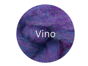 Corriedale Carded Sliver Two-Tone Vino - great for needle felters or woolen spinners - GROUP SALE - ONE POUND **PLEASE GIVE 2 TO 3 WEEKS FOR SHIPPING