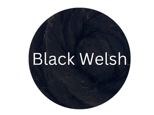Welsh black carded sliver  - great for needle felters or woolen spinners - GROUP SALE - ONE POUND **PLEASE GIVE 2 TO 3 WEEKS FOR SHIPPING