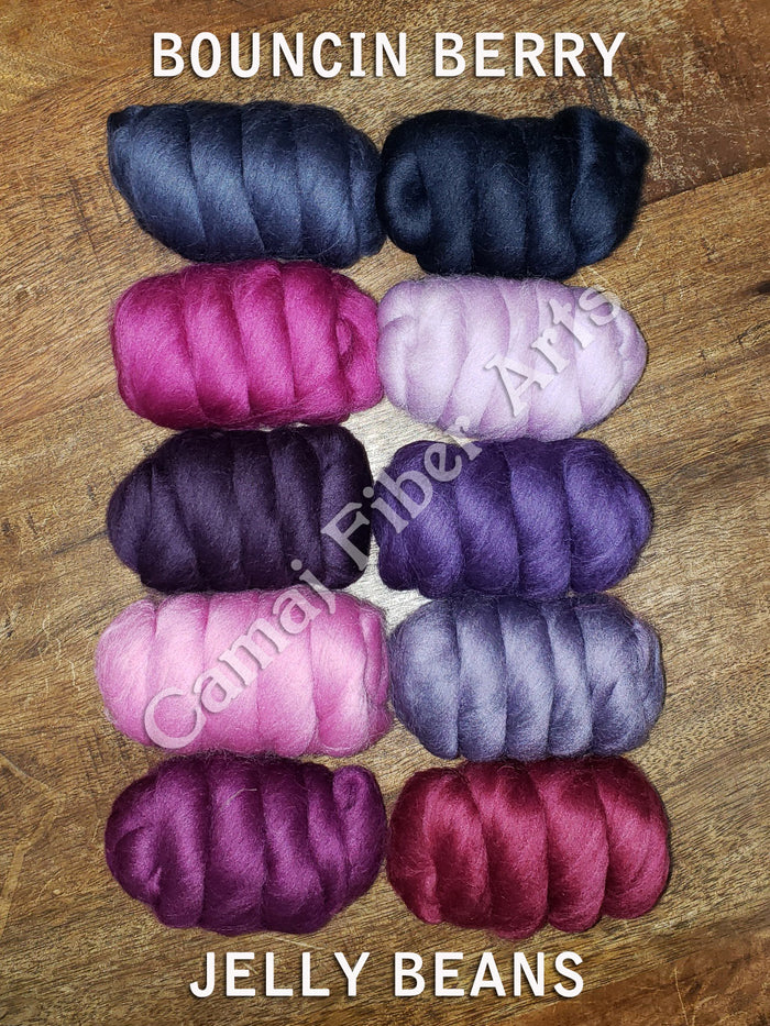 BOUNCING BERRY 23 micron Merino sample pack (group sale)  - 1.1 pounds **please give up to 3 weeks for delivery**