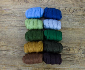 EARTHY - 23 micron Merino sampler pack - 1.1 pounds **give up to three weeks for shipping**