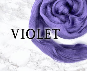 GROUP SALE - Bamboo rayon DYED combed top VIOLET -  ONE POUND  *** Please give up to 3 weeks for delivery***