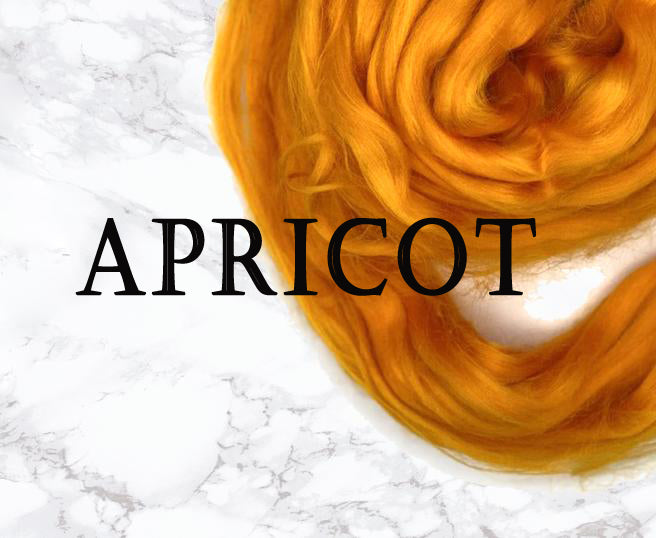 GROUP SALE - Bamboo rayon DYED combed top APRICOT -  ONE POUND  *** Please give up to 3 weeks for delivery***