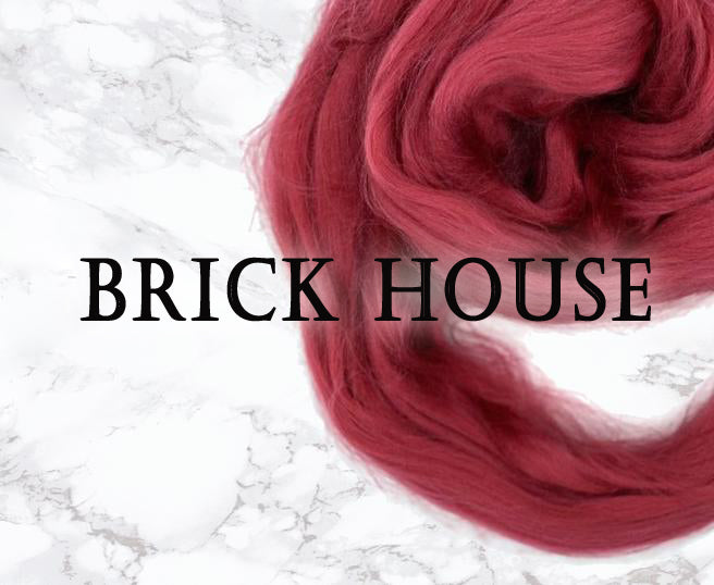 GROUP SALE - Bamboo rayon DYED combed top BRICK HOUSE -  ONE POUND  *** Please give up to 3 weeks for delivery***