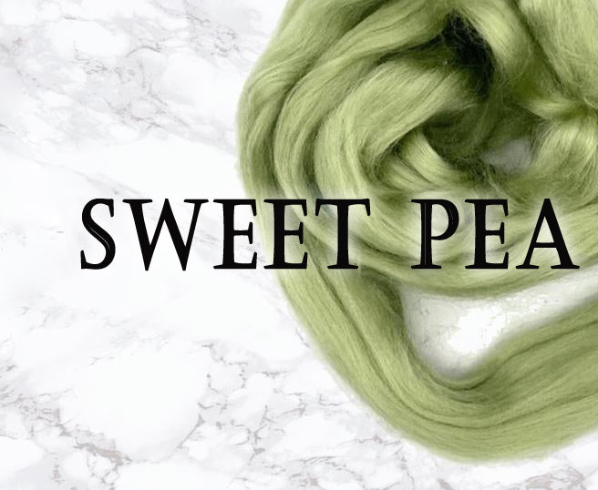 GROUP SALE - Bamboo rayon DYED combed top SWEET PEA -  ONE POUND  *** Please give up to 3 weeks for delivery***