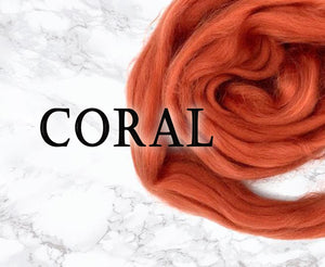 GROUP SALE - Bamboo rayon DYED combed top CORAL -  ONE POUND  *** Please give up to 3 weeks for delivery***