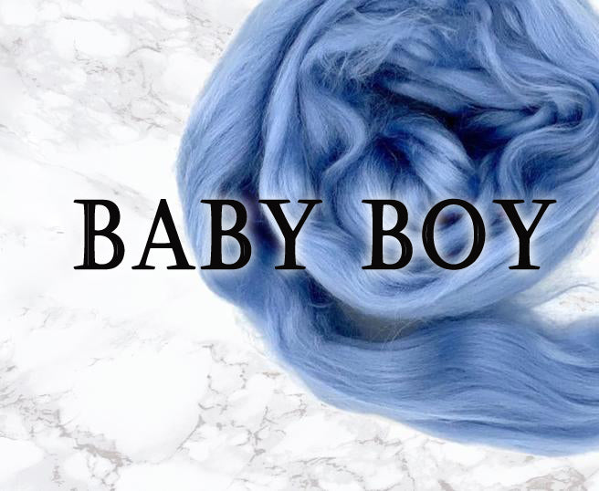 GROUP SALE - Bamboo rayon DYED combed top BABY BOY  -  ONE POUND  *** Please give up to 3 weeks for delivery***