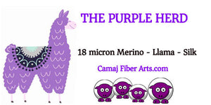 PURPLE HERD - 18 Micron Merino/llama/Mulberry silk - 1 ounce