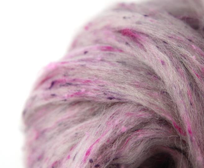COLOR POP combed top PRINCESS - South American Wool/Viscose blend.  One ounce - sold by Jessica