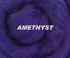 Amber 23 micron wool combed top roving