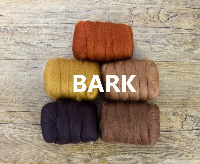 BARK - Fiber jelly beans 23 micron Merino (group sale)    1.1 P;OUNDS -- **please give up to 3 weeks for delivery