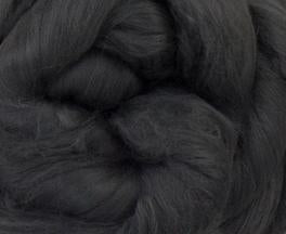 GROUP SALE - Bamboo rayon DYED combed top BLACK -  ONE POUND  *** Please give up to 3 weeks for delivery***